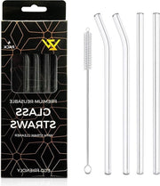 Set di rami di vetro trasparenti riutilizzabili - set di 5 (2 rettilinei, 2 curvi, 1 pulitore)