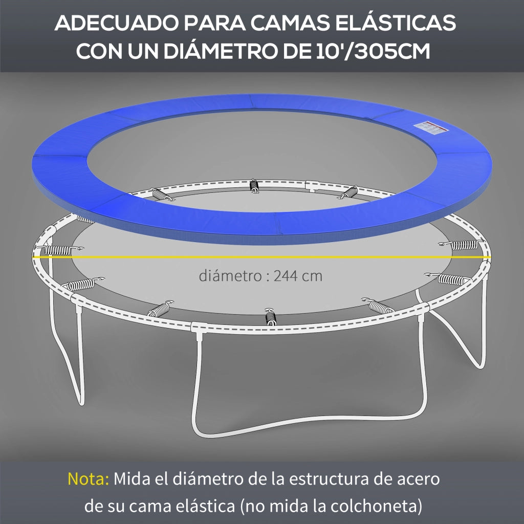 Copertura di Protezione Imbottita per Trampolino Letto Elastico ¨C zephmum ¨C Blu ?305 cm