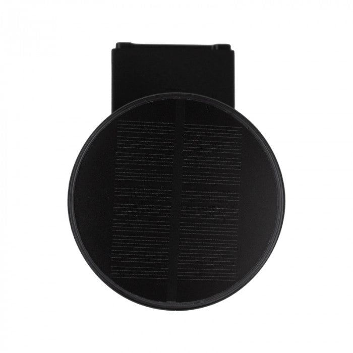 Applique solare LED 1,6W nera tonda con crepuscolare Ecolight