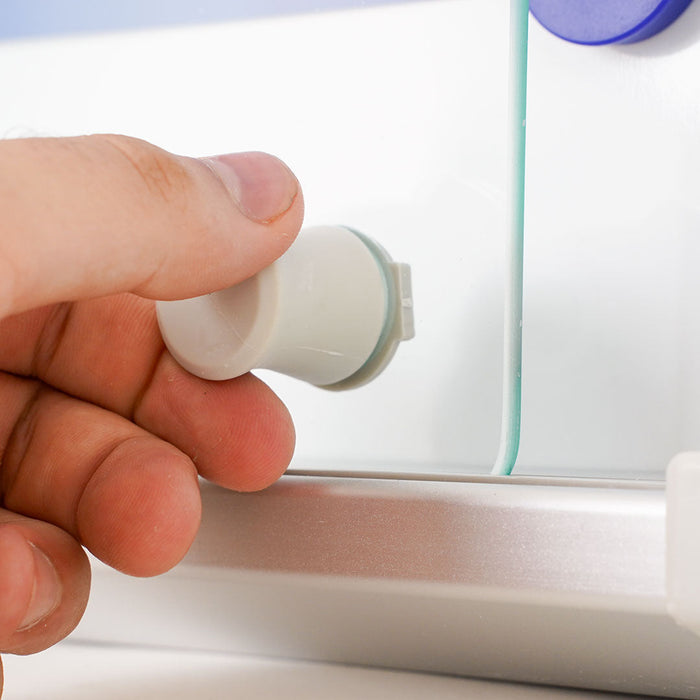 Bacheca con Ante Scorrevoli 160x98,2x5,9 cm in Alluminio Fondo Magnetico Silver