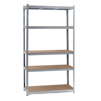 Scaffale per carichi pesanti zincato 100x60x200cm Scaffale a incastro 5 ripiani 200kg/piano