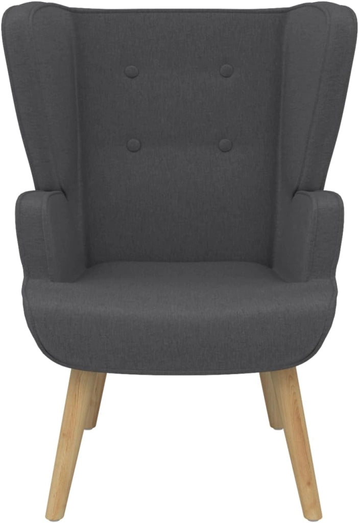 Sillón escandinavo SVEN en tejido gris antracita