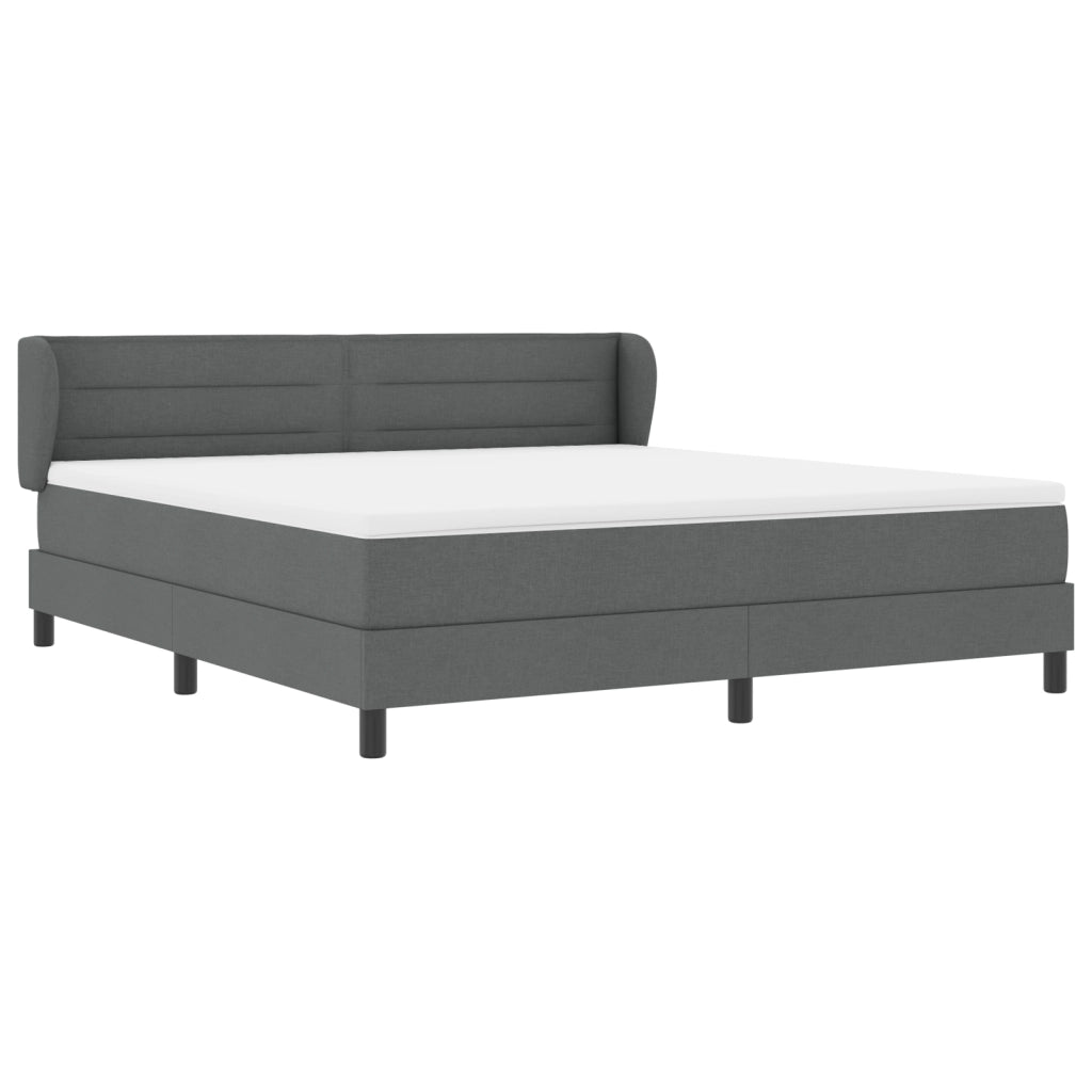 Letto a box spring  con materasso grigio scuro 180x200 cm in tessuto