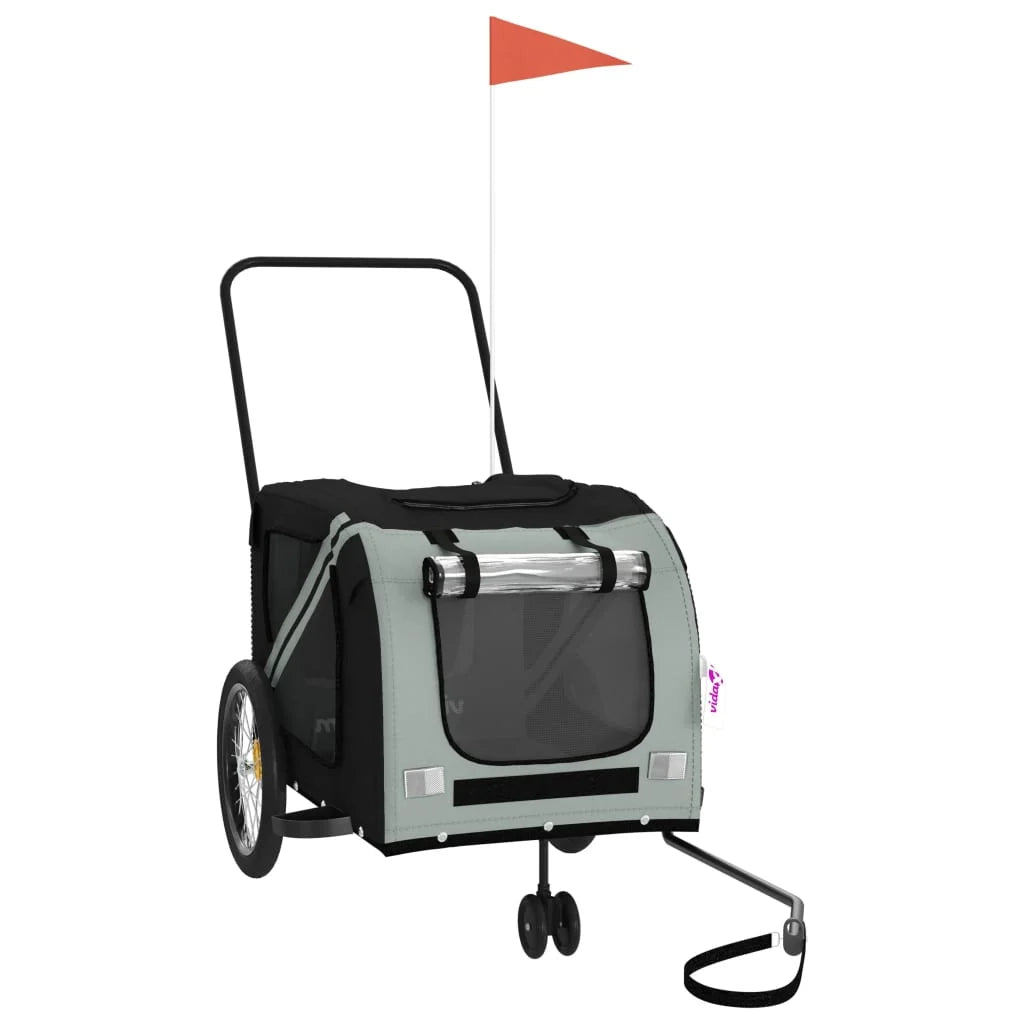 Rimorchio/carrello per animali domestici grigio 02_0044264