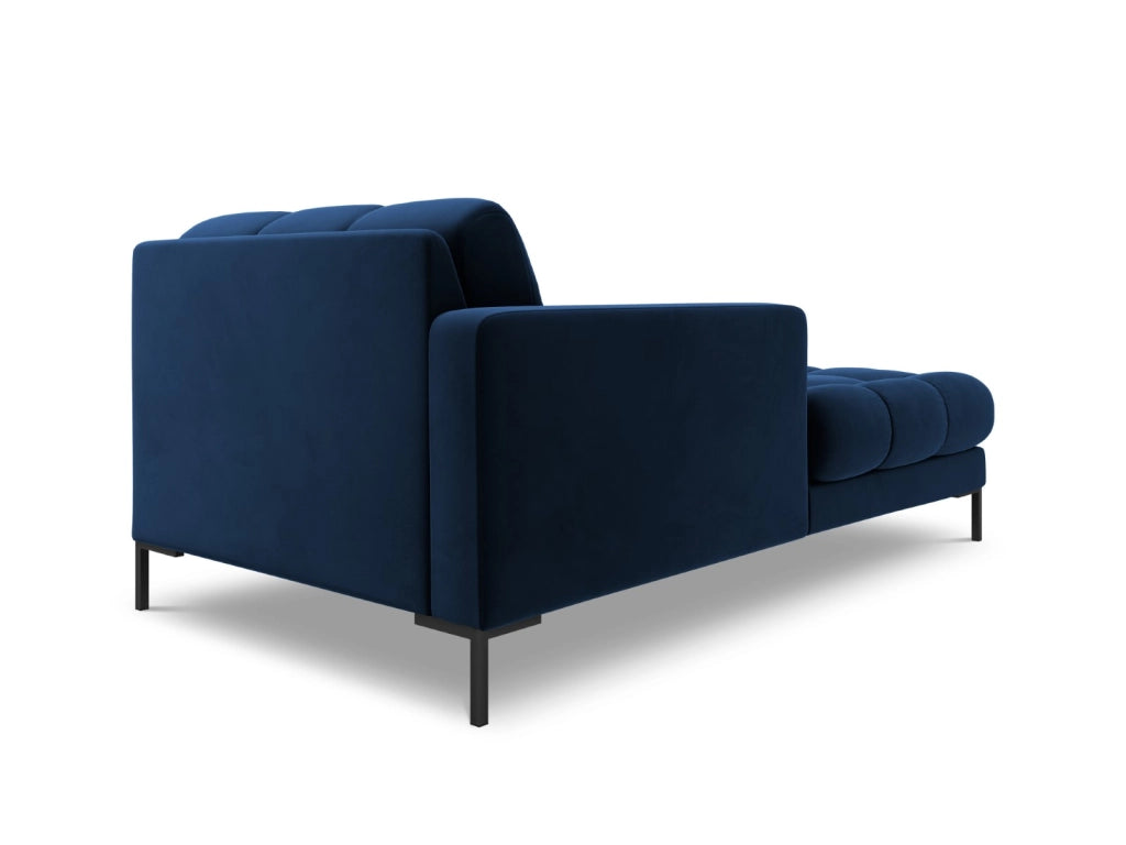 Cosmopolitan Design - Chaise longue sinistra "Bali" in velluto blu reale 