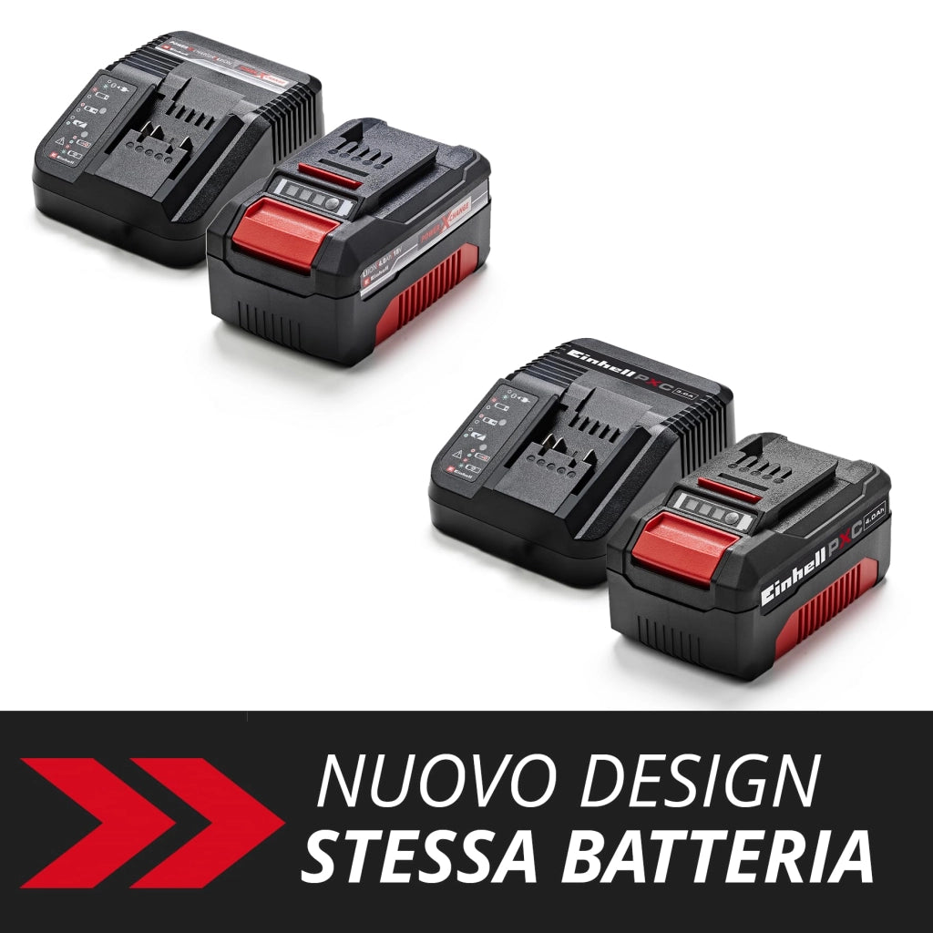 Kit Batteria al Litio Power X-Change 18V 4,0Ah con Caricabatteria Rapido Compatibile con Tutti gli Utensili Einhell