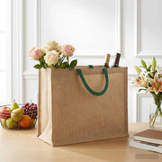 Borse in juta 10 Naturale e Verde 42 x 33 x 19 cm 42012287