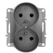 Presa Doppia Con Messa A Terra Oste Jnh002-g Grey