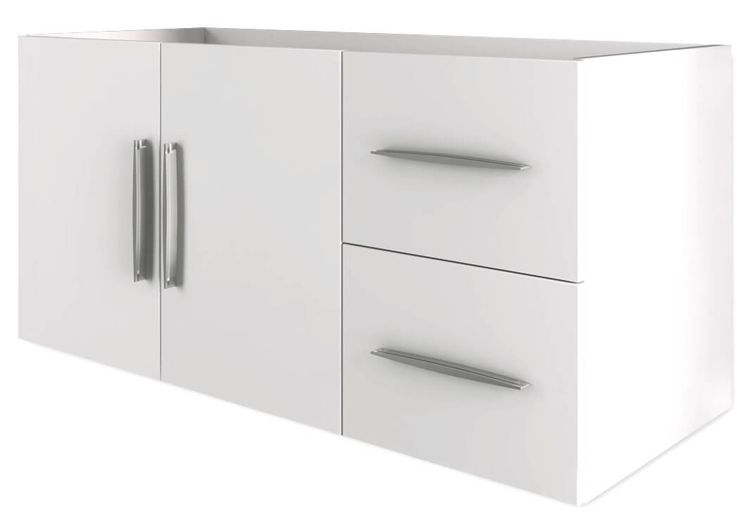 Mobile Bagno Sospeso 100 cm Lavabo e Specchio Tavassi Venere Bianco Lucido