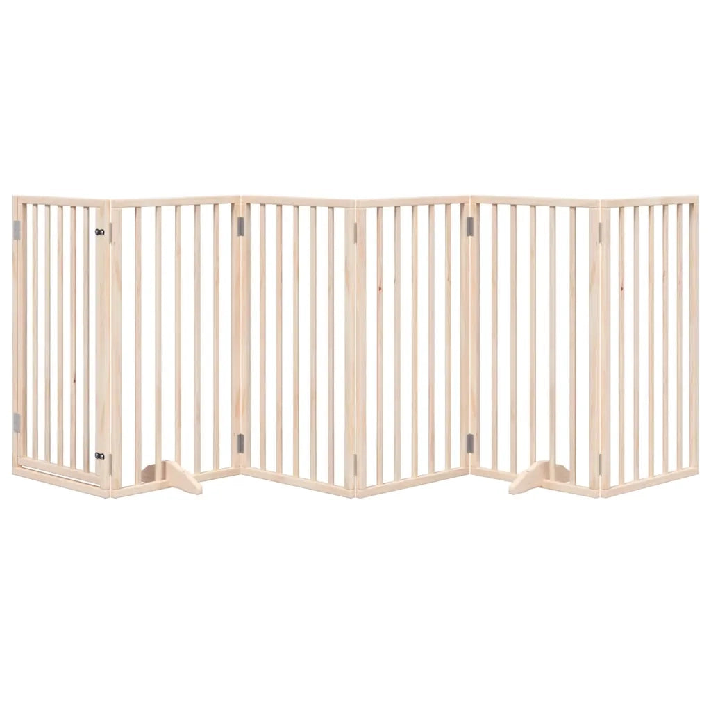vidaXL Cancello per Cani Pieghevole 6 Pannelli 300 cm Legno di Pioppo