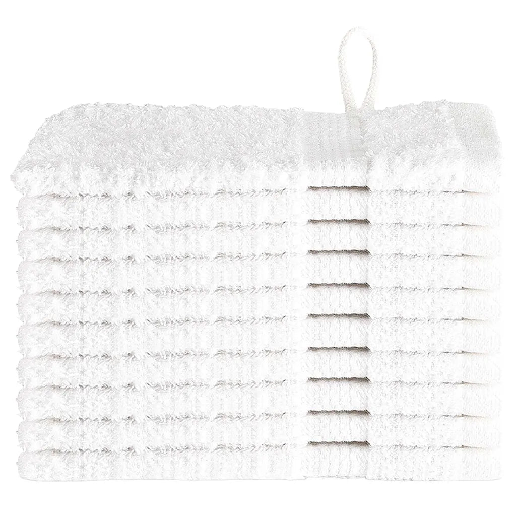 vidaXL Panni per il viso SOLUND 10 pcs Bianco Cotone