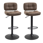 SET 2 SGABELLI GIREVOLI CON ALTEZZA REGOLABILE SIMILPELLE MARRONE