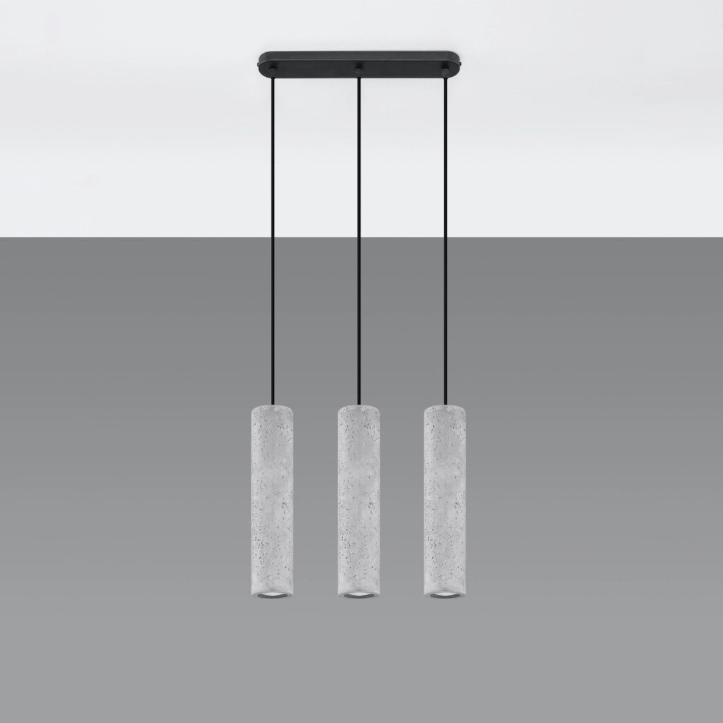 Lampadario in cemento DANTEO 3, 3 luci GU10 Pure Lume