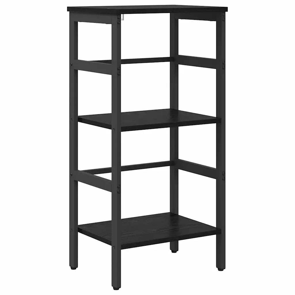 Libreria-Scaffale per Libri-Mobile di Stoccaggio Rovere Nero 40 x 29,5 x 81 cm Legno multistrato