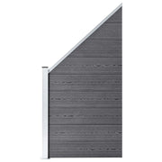 Pannelli Recinzione WPC 1 Quadrato 1 Inclinato 273x186 cm Grigi 3054431
