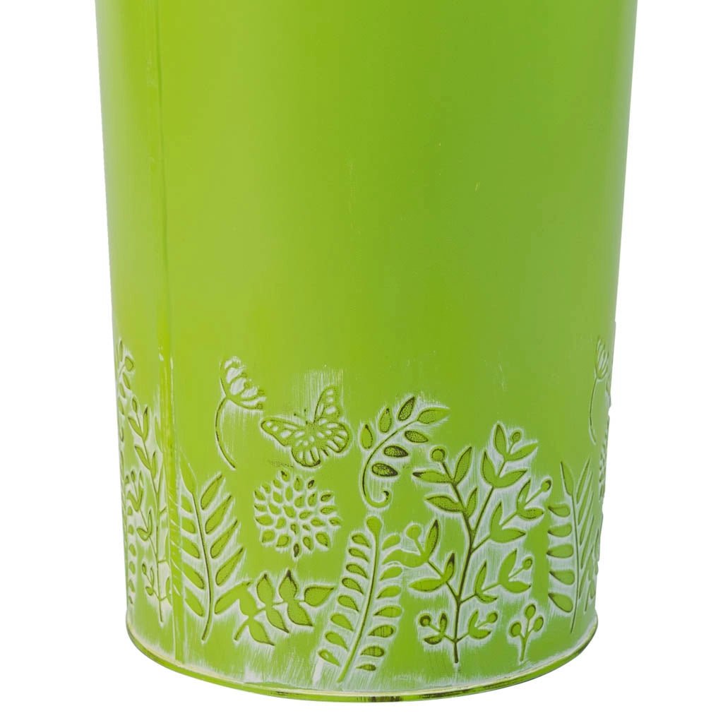 Portaombrelli tondo in metallo verde d23,5x50h b:18