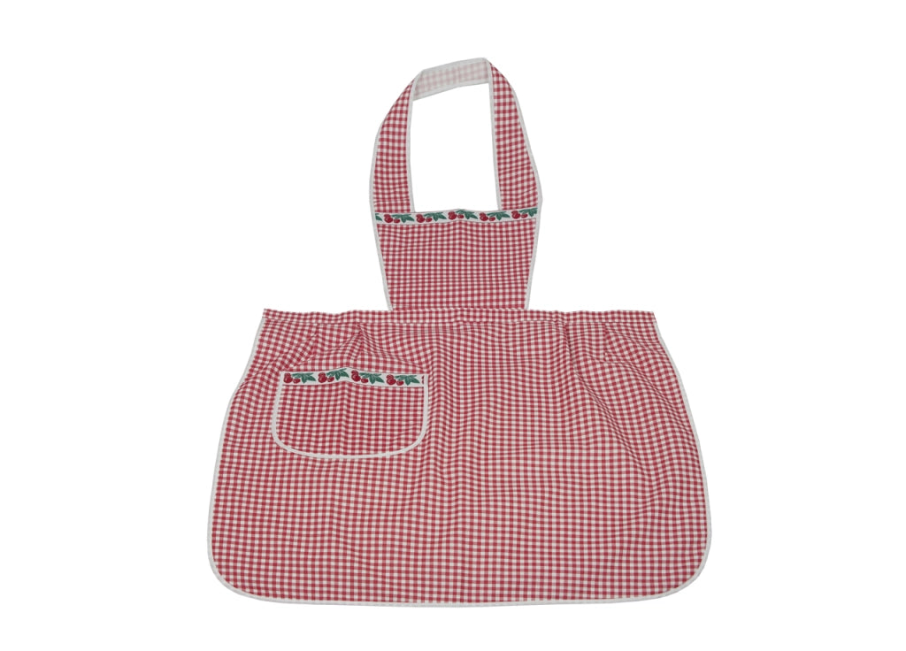 Pack 6 Pezzi Grembiule Alto Pettorina Cucina Chef Casa Barbecue Quadretti Con Tasche Modello Alberica