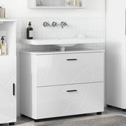 Mobile da Bagno con cassetto Bianco Lucido 76,5 x 35 x 64 cm 883298
