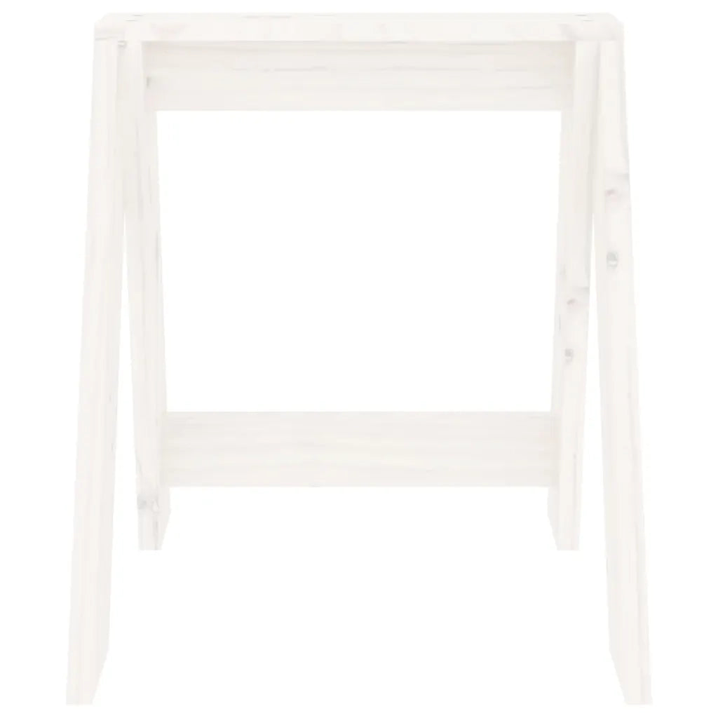 Sgabelli 2 pz Bianchi 40x40x45 cm in Legno Massello di Pino 823660