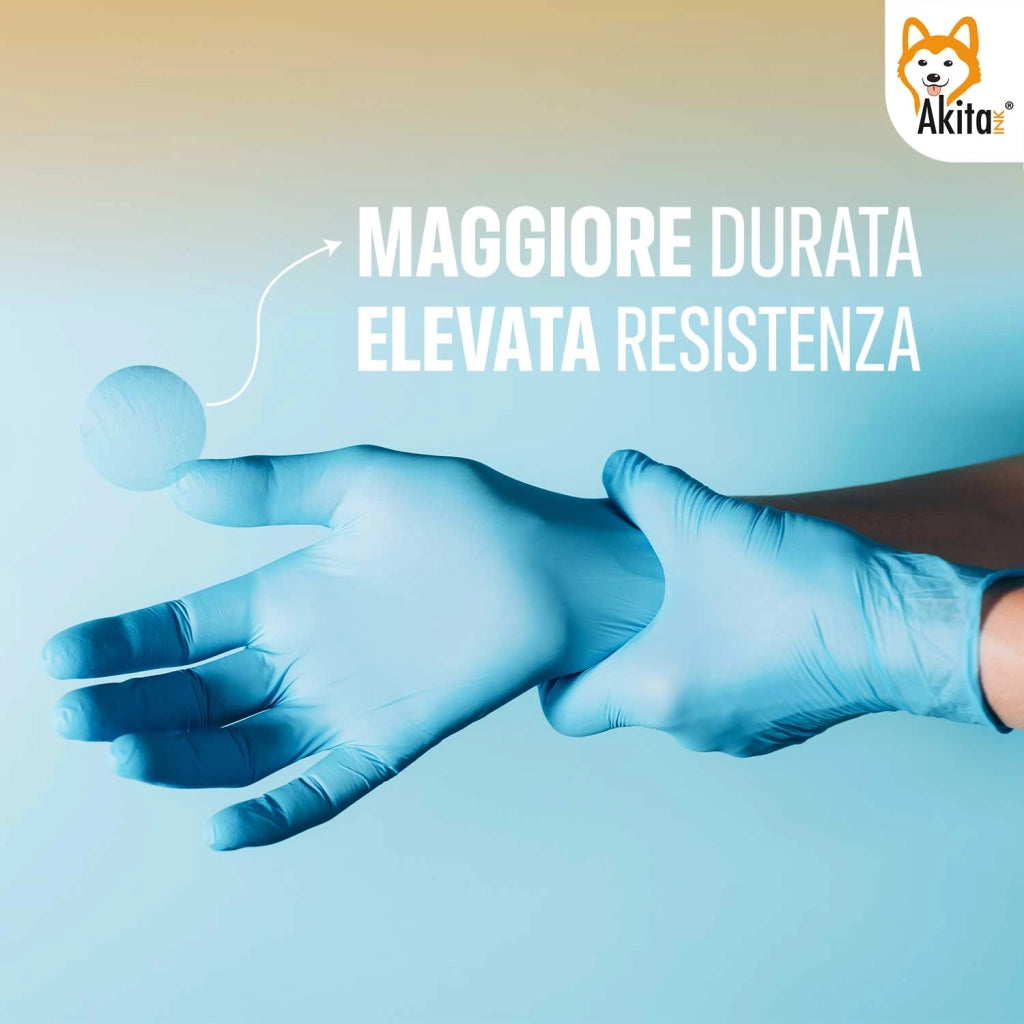Guanti Nitrile Blu S Senza Polvere Akitaink 1000 pezzi