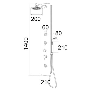 PARETE ATTREZZATA MULTIFUNZIONE MOD. BALI- Bianco lucido- DH- pezzi 1