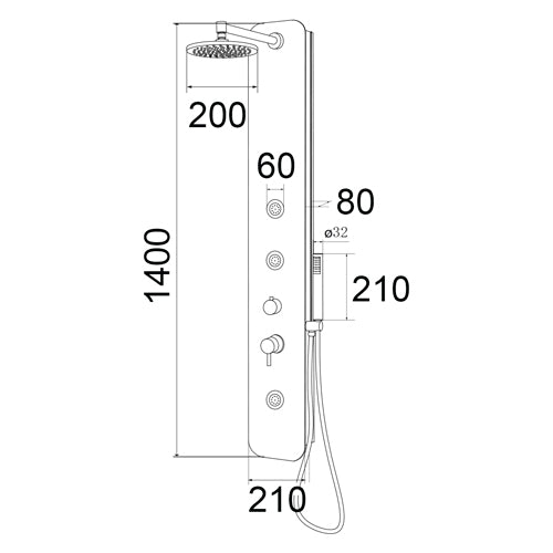 PARETE ATTREZZATA MULTIFUNZIONE MOD. BALI- Bianco lucido- DH- pezzi 1