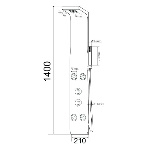 PARETE ATTREZZATA MULTIFUNZIONE MOD. KALAMOS- Bianco opaco- DH- pezzi 1