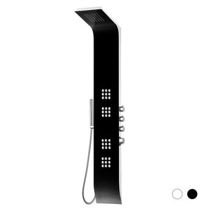 PARETE ATTREZZATA MULTIFUNZIONE MOD. LIPARI- Nero - Pareti lat. bianche- DH- pezzi 1