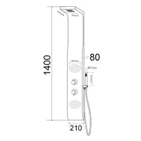 PARETE ATTREZZATA MULTIFUNZIONE MOD. MAUI- Nero- DH- pezzi 1