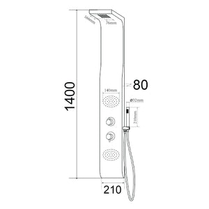 PARETE ATTREZZATA MULTIFUNZIONE MOD. MAUI- Nero- DH- pezzi 1