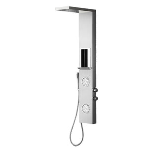 PARETE ATTREZZATA MULTIFUNZIONE  MOD. ZANTE- Acciaio inox spazzolato- DH- pezzi 1