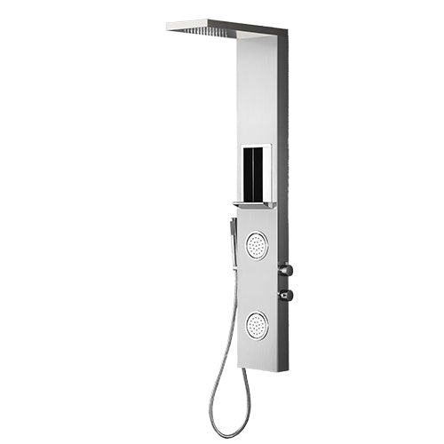 PARETE ATTREZZATA MULTIFUNZIONE  MOD. ZANTE- Acciaio inox spazzolato- DH- pezzi 1