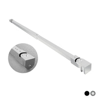 BRACCIO PER WALK IN QUADRO TELESCOPICO 2 TESTE SNODABILI- cm 70-100 Cromo- DHIMP- pezzi 1