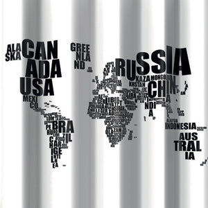 TENDA PER DOCCIA 2 LATI IN TESSUTO CM.180X200 Mondo Bianco Nero- DH- pezzi 1