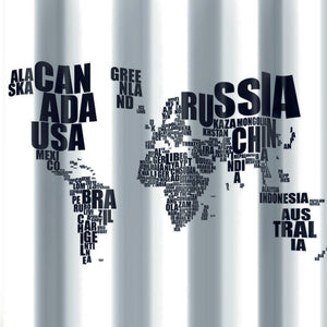 TENDA PER DOCCIA 2 LATI IN TESSUTO CM.180X200 Mondo Bianco Nero- DH- pezzi 1