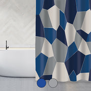 TENDA PER DOCCIA IN TESSUTO ORIGAMI- cm 180x200 Bianco Grigia- SPIRE- pezzi 1