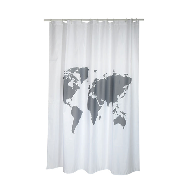 TENDA PER DOCCIA IN TESSUTO POLIESTERE WORLD- cm 180x200- SPIRE- pezzi 1