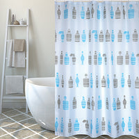 TENDA PER DOCCIA IN TESSUTO POLIESTERE MOSHI- cm 180x200 Blu- SPIRE- pezzi 1