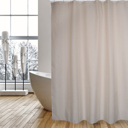 TENDA PER DOCCIA IN TESSUTO POLIESTERE BERBERA- cm 180x200 Beige- SPIRE- pezzi 1