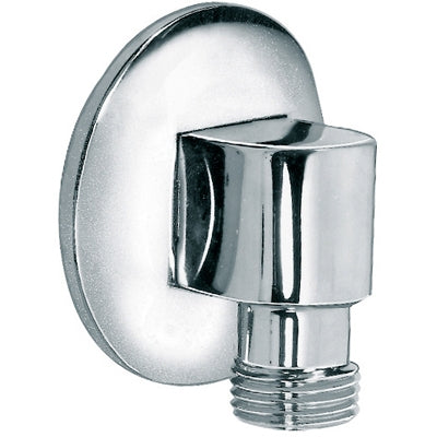 CURVA DA INCASSO IN OTTONE CON ROSONE 1/2F x 1/2M CROMO- cromo- BOSSI- pezzi 1