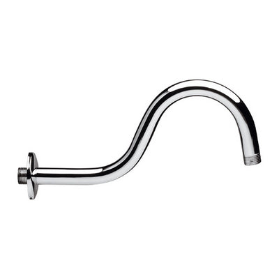 BRACCIO DOCCIA CURVO IN OTTONE PESANTE CROMATO- cm 29- RERU- pezzi 1