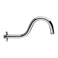 BRACCIO DOCCIA CURVO IN OTTONE PESANTE CROMATO- cm 29- RERU- pezzi 1