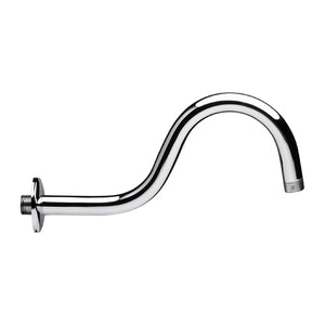 BRACCIO DOCCIA CURVO IN OTTONE PESANTE CROMATO- cm 29- RERU- pezzi 1