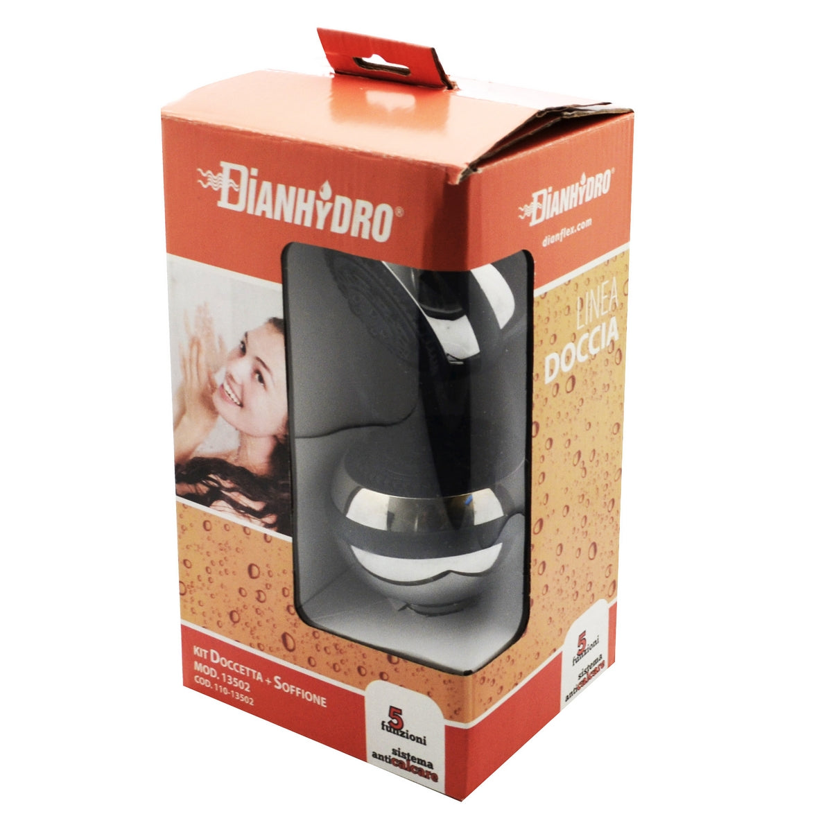 KIT DOCCETTA + SOFFIONE MODELLO 13502- Cromo- DH- pezzi 1