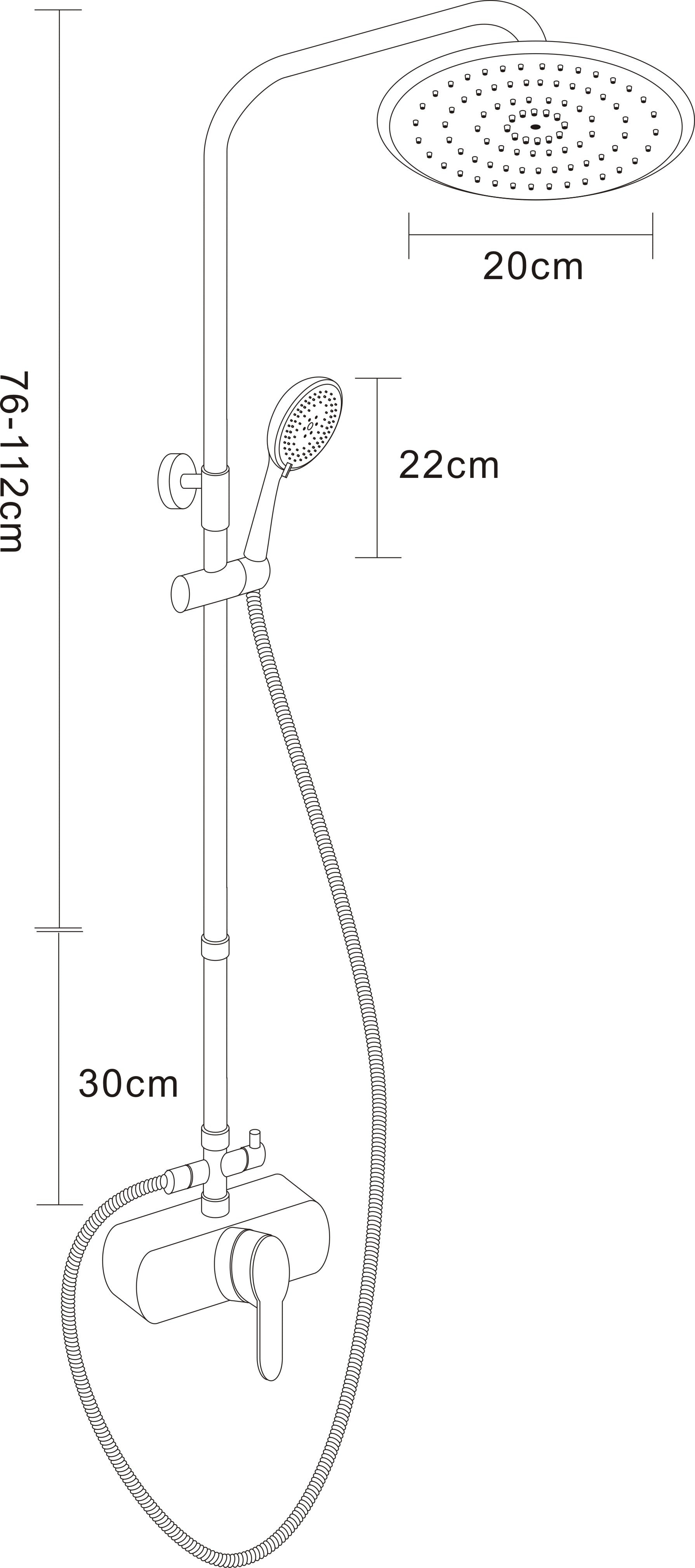COLONNA DOCCIA PLATINUM- Cromo- FERID- pezzi 1