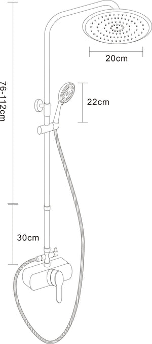 COLONNA DOCCIA PLATINUM- Cromo- FERID- pezzi 1