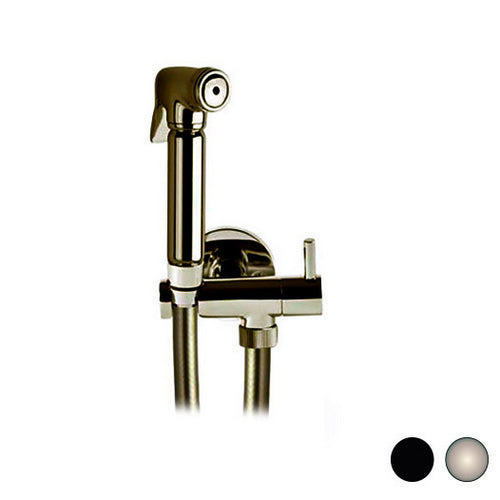 SET CON IDROSCOPINO + FLESSIBILE + SUPPORTO OTTONE TONDO- Nichel spazzolato- RERU- pezzi 1