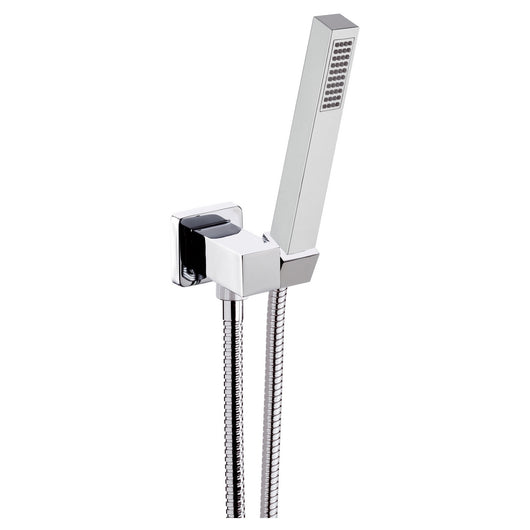 PRESA ACQUA QUADRATA SUPPORTO IN OTTONE + DOCCETTA POLAR + FLESSIBILE- Cromo- MARIA- pezzi 1