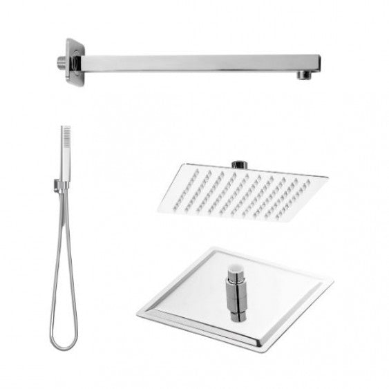 KIT SOFFIONE DOCCIA RESTYLING SMART- QUADRATO- Cromo Lucido- METAF- pezzi 1