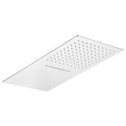 SOFFIONE 2 GETTI RETTANGOLARE ULTRA PIATTO ACCIAIO INOX- mm 500x220x3- MARIA- pezzi 1